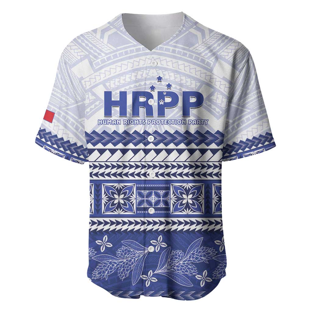 Personalised HRPP Samoa Siapo Baseball Jersey Teuila Flowers Samoan Pattern - Polynesian Pride
