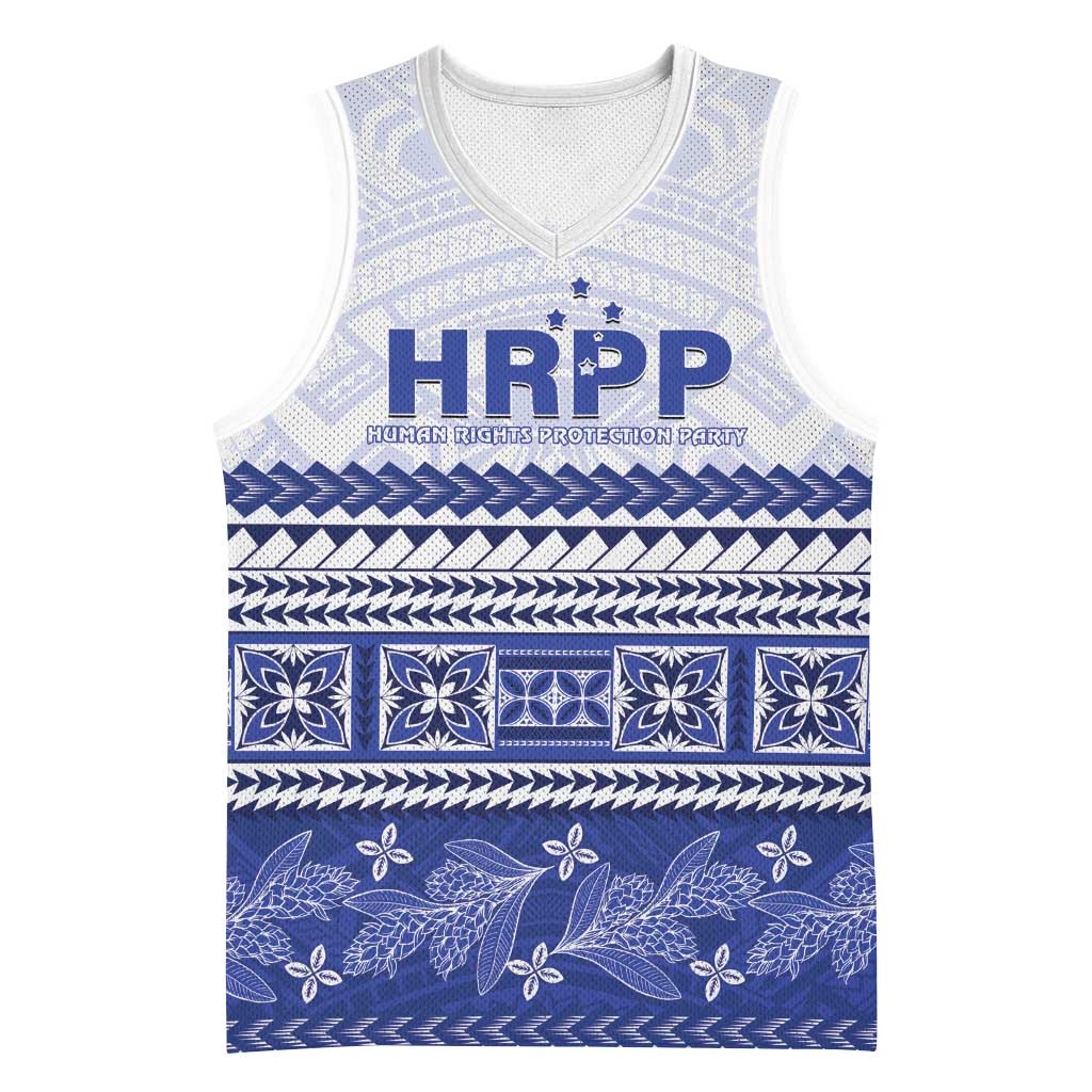 Personalised HRPP Samoa Siapo Basketball Jersey Teuila Flowers Samoan Pattern LT14 Unisex White - Polynesian Pride