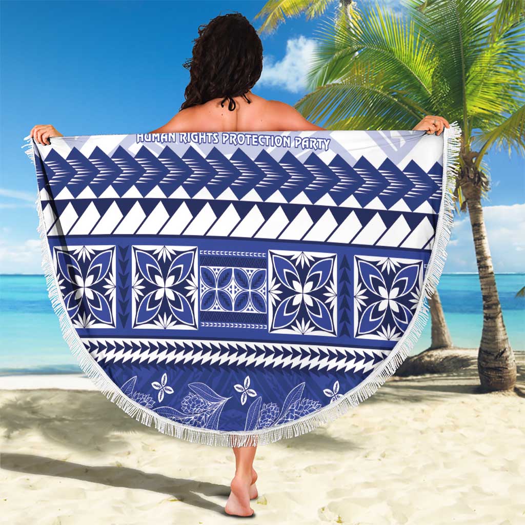 HRPP Samoa Siapo Beach Blanket Teuila Flowers Samoan Pattern LT14 - Polynesian Pride