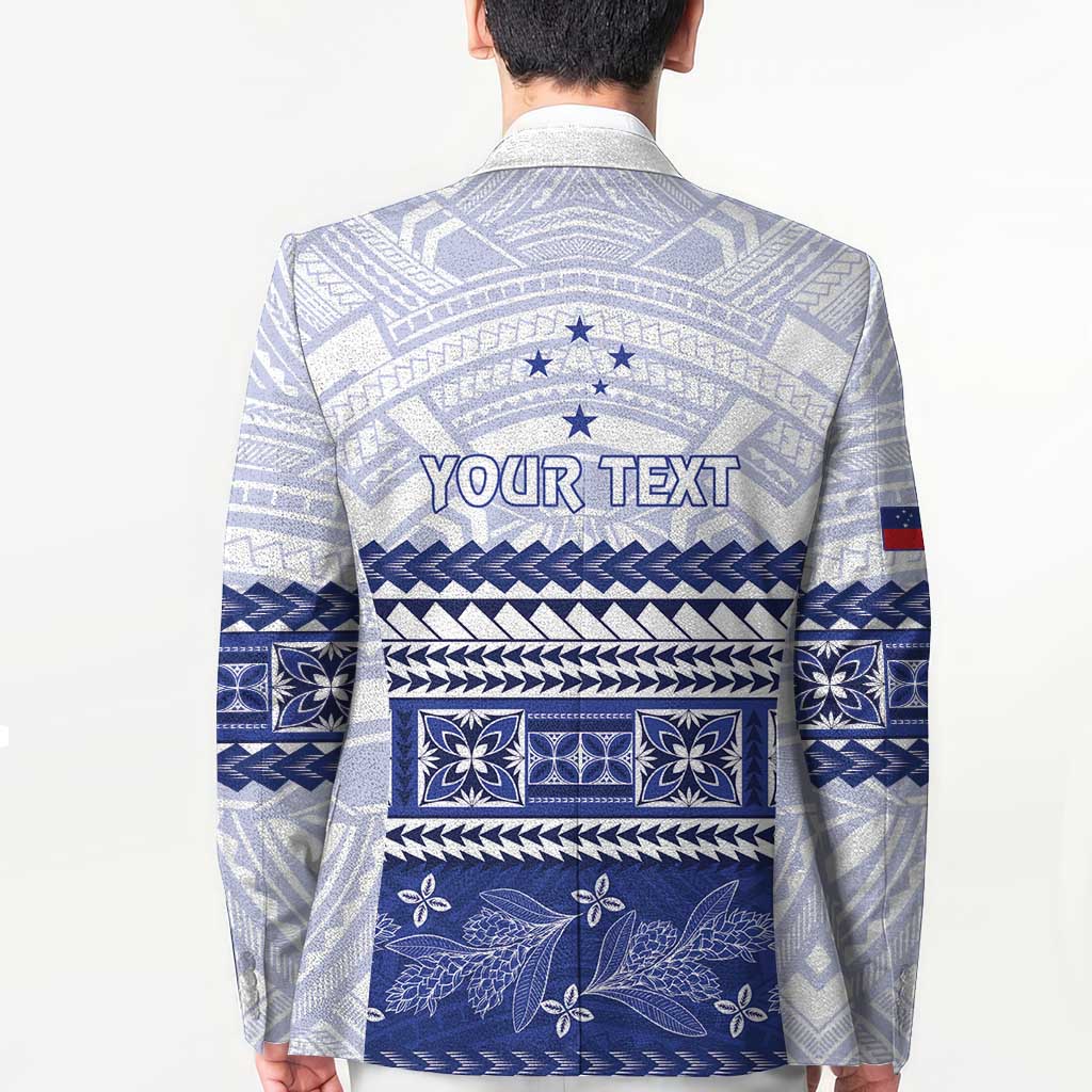 Personalised HRPP Samoa Siapo Blazer Teuila Flowers Samoan Pattern LT14 - Polynesian Pride