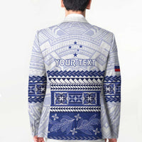 Personalised HRPP Samoa Siapo Blazer Teuila Flowers Samoan Pattern LT14 - Polynesian Pride