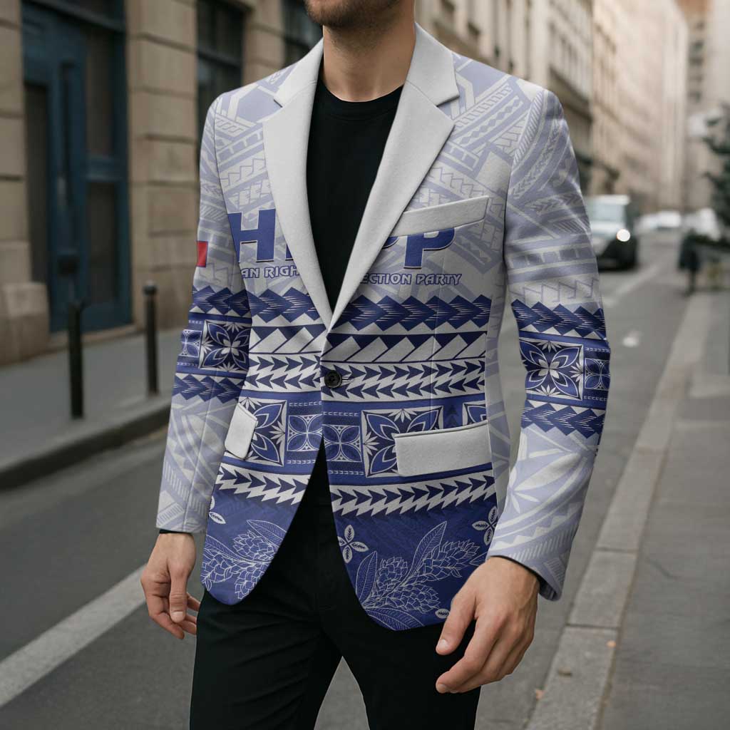 Personalised HRPP Samoa Siapo Blazer Teuila Flowers Samoan Pattern LT14 - Polynesian Pride