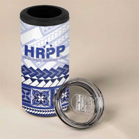 Personalised HRPP Samoa Siapo 4 in 1 Can Cooler Tumbler Teuila Flowers Samoan Pattern LT14 - Polynesian Pride