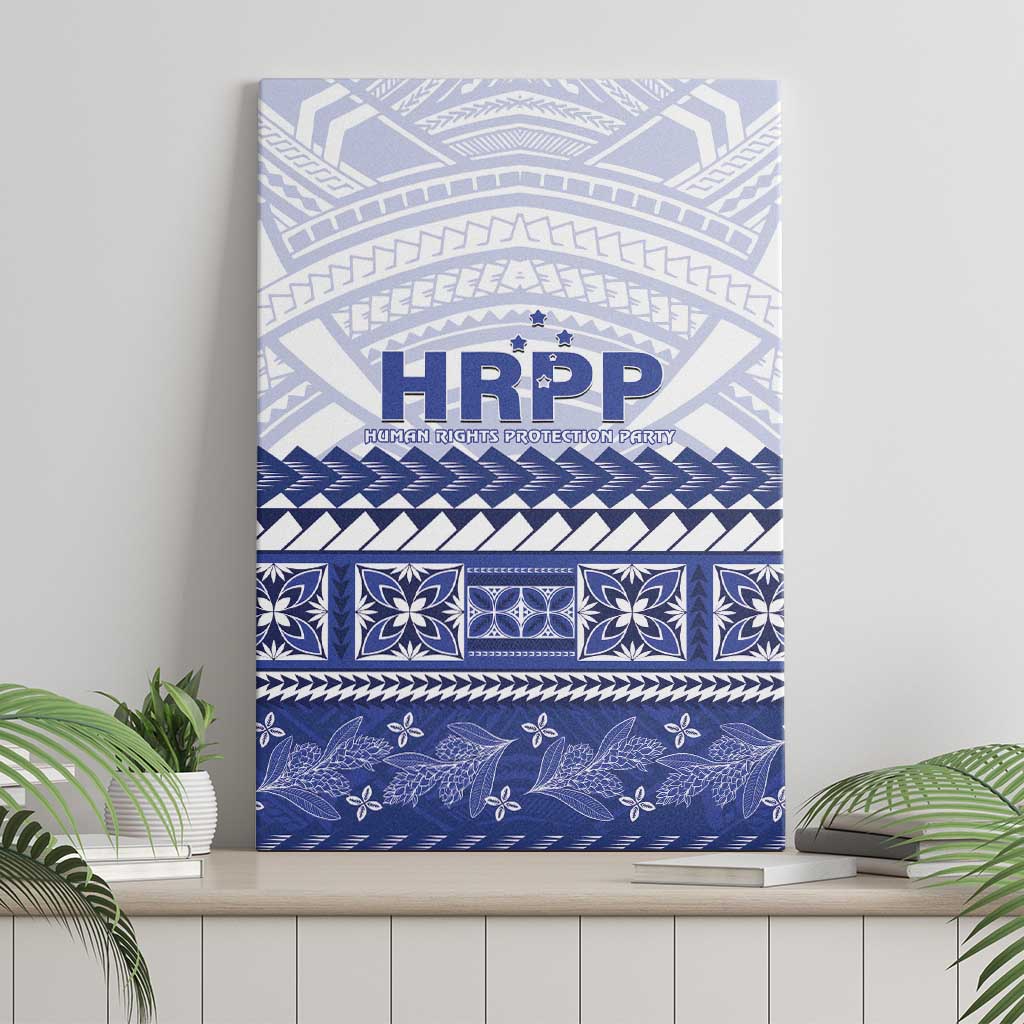 HRPP Samoa Siapo Canvas Wall Art Teuila Flowers Samoan Pattern LT14 - Polynesian Pride
