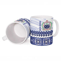 Personalised HRPP Samoa Siapo Ceramic Mug Teuila Flowers Samoan Pattern LT14 - Polynesian Pride