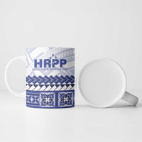 Personalised HRPP Samoa Siapo Ceramic Mug Teuila Flowers Samoan Pattern LT14 - Polynesian Pride