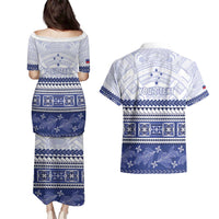 Personalised HRPP Samoa Siapo Couples Matching Puletasi and Hawaiian Shirt Teuila Flowers Samoan Pattern LT14 - Polynesian Pride