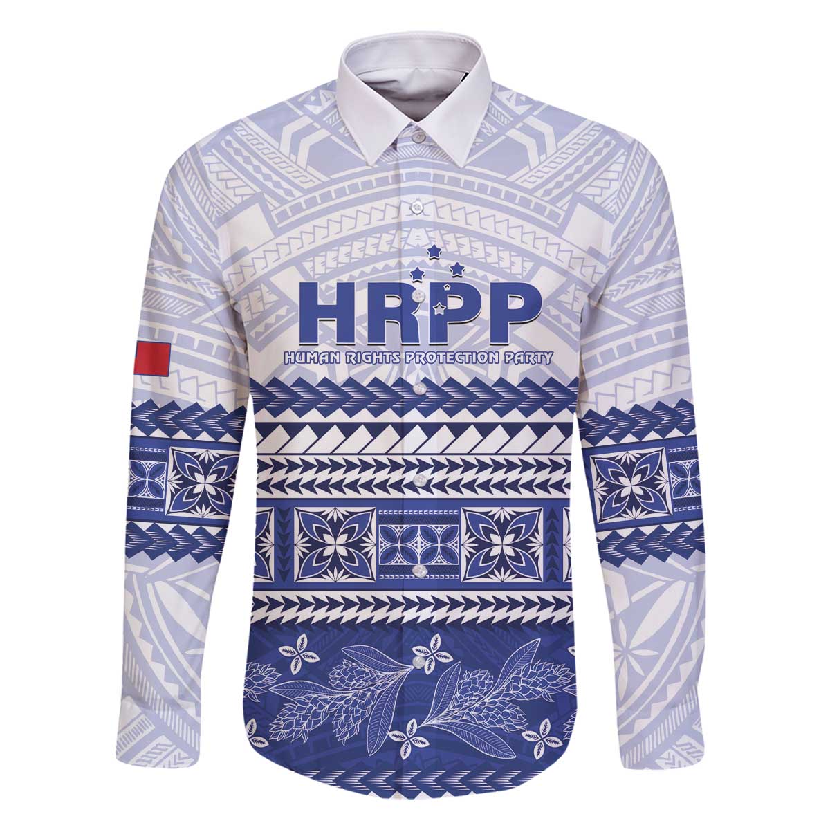 Personalised HRPP Samoa Siapo Family Matching Off The Shoulder Long Sleeve Dress and Hawaiian Shirt Teuila Flowers Samoan Pattern - Polynesian Pride