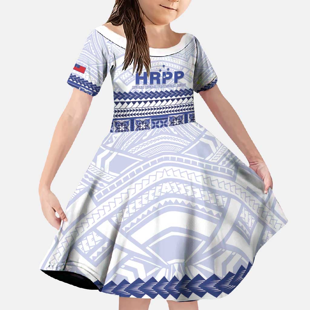 Personalised HRPP Samoa Siapo Family Matching Off Shoulder Maxi Dress and Hawaiian Shirt Teuila Flowers Samoan Pattern - Polynesian Pride