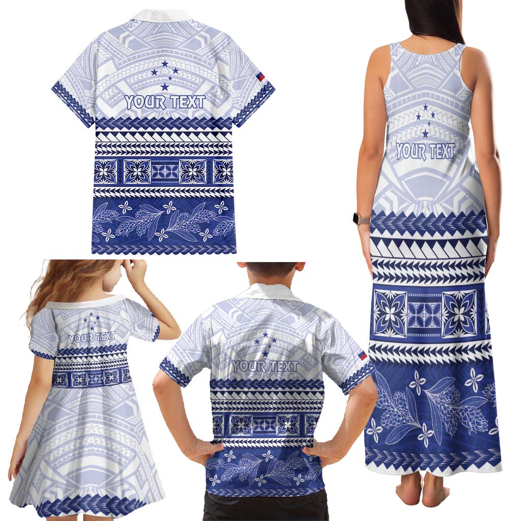 Personalised HRPP Samoa Siapo Family Matching Tank Maxi Dress and Hawaiian Shirt Teuila Flowers Samoan Pattern - Polynesian Pride