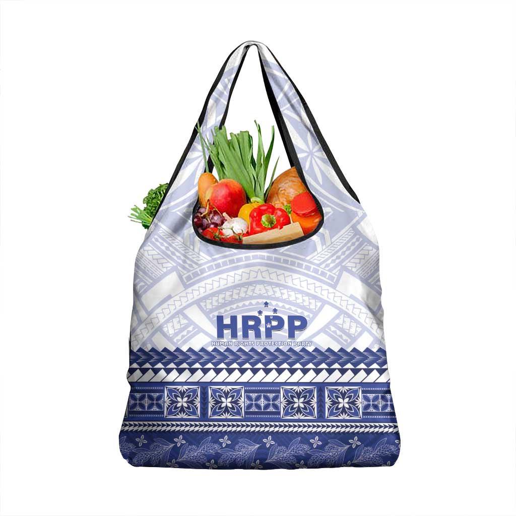 HRPP Samoa Siapo Grocery Bag Teuila Flowers Samoan Pattern LT14 1-pack One Size White - Polynesian Pride