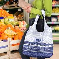 HRPP Samoa Siapo Grocery Bag Teuila Flowers Samoan Pattern LT14 - Polynesian Pride