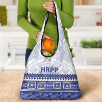 HRPP Samoa Siapo Grocery Bag Teuila Flowers Samoan Pattern LT14 - Polynesian Pride