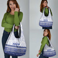 HRPP Samoa Siapo Grocery Bag Teuila Flowers Samoan Pattern LT14 - Polynesian Pride