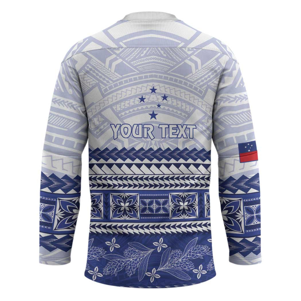 Personalised HRPP Samoa Siapo Hockey Jersey Teuila Flowers Samoan Pattern LT14 - Polynesian Pride