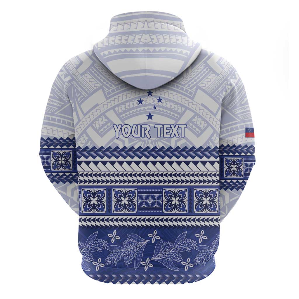 Personalised HRPP Samoa Siapo Hoodie Teuila Flowers Samoan Pattern - Polynesian Pride