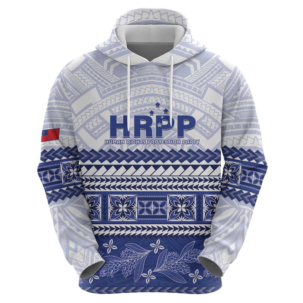 Personalised HRPP Samoa Siapo Hoodie Teuila Flowers Samoan Pattern - Polynesian Pride