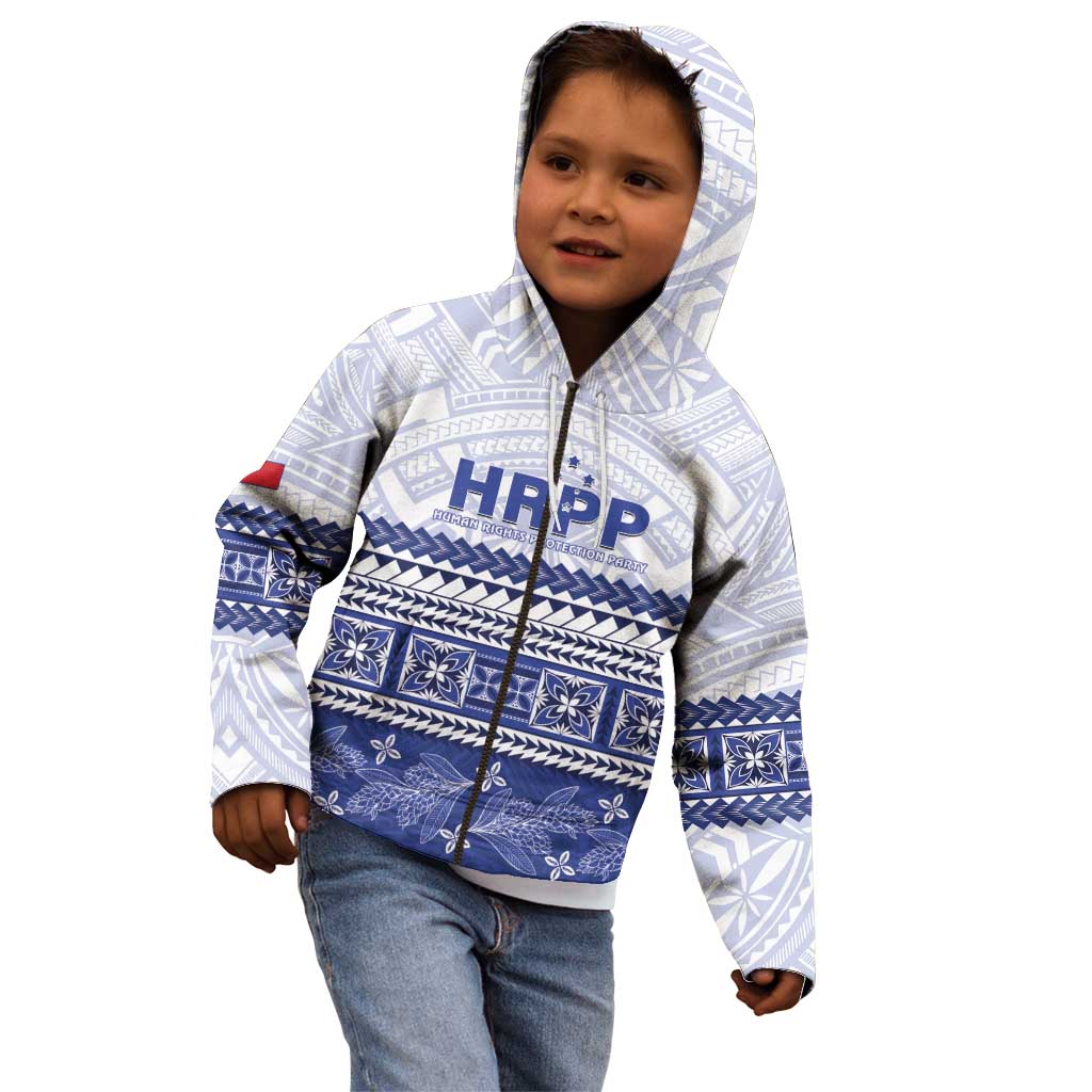 Personalised HRPP Samoa Siapo Kid Hoodie Teuila Flowers Samoan Pattern - Polynesian Pride