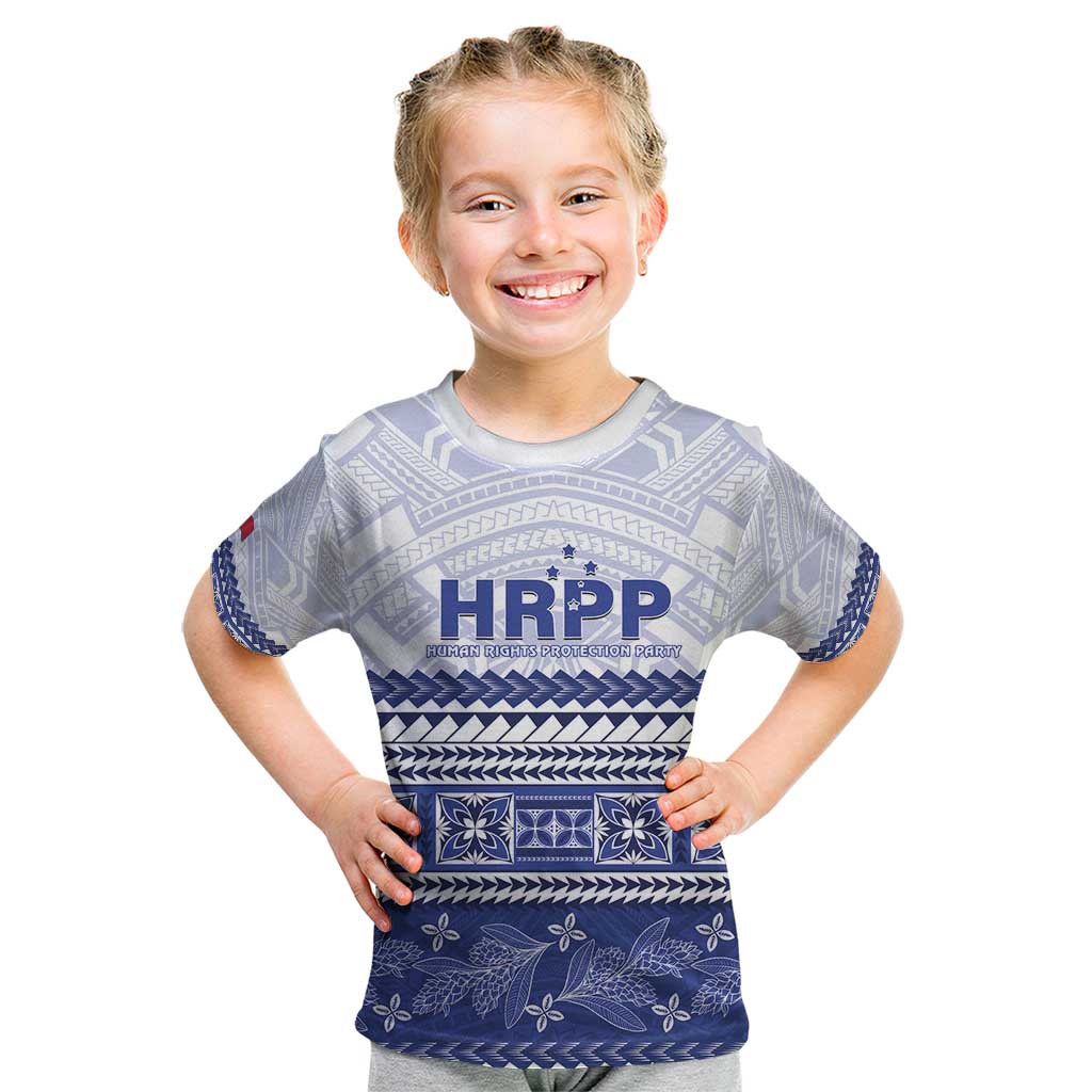 Personalised HRPP Samoa Siapo Kid T Shirt Teuila Flowers Samoan Pattern - Polynesian Pride