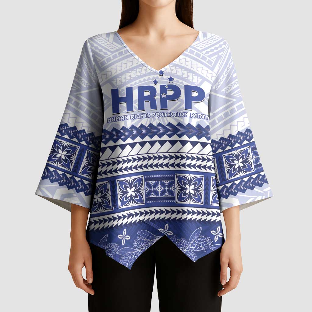 Personalised HRPP Samoa Siapo Kimono Sleeve Blouse Teuila Flowers Samoan Pattern LT14 - Polynesian Pride