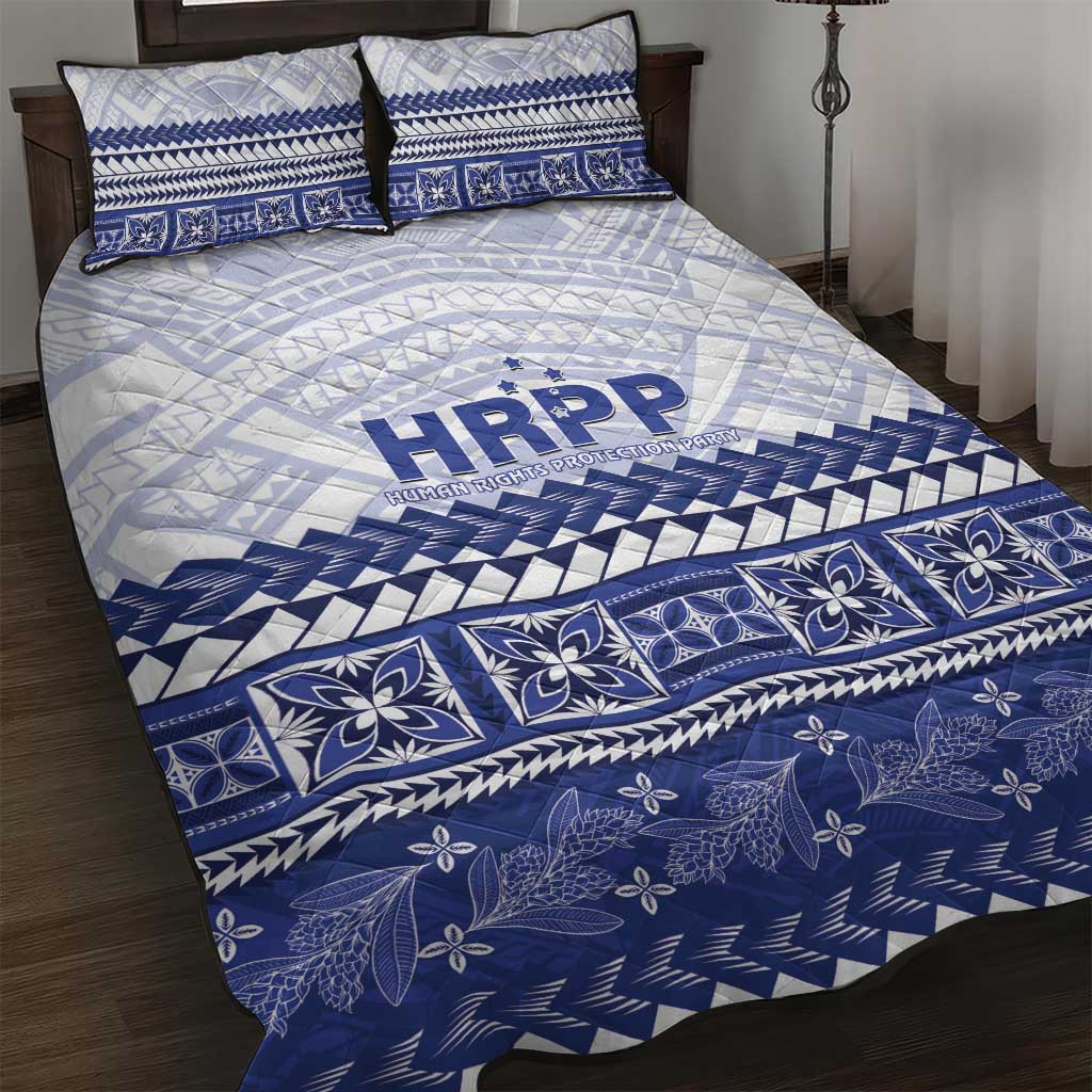 HRPP Samoa Siapo Quilt Bed Set Teuila Flowers Samoan Pattern - Polynesian Pride