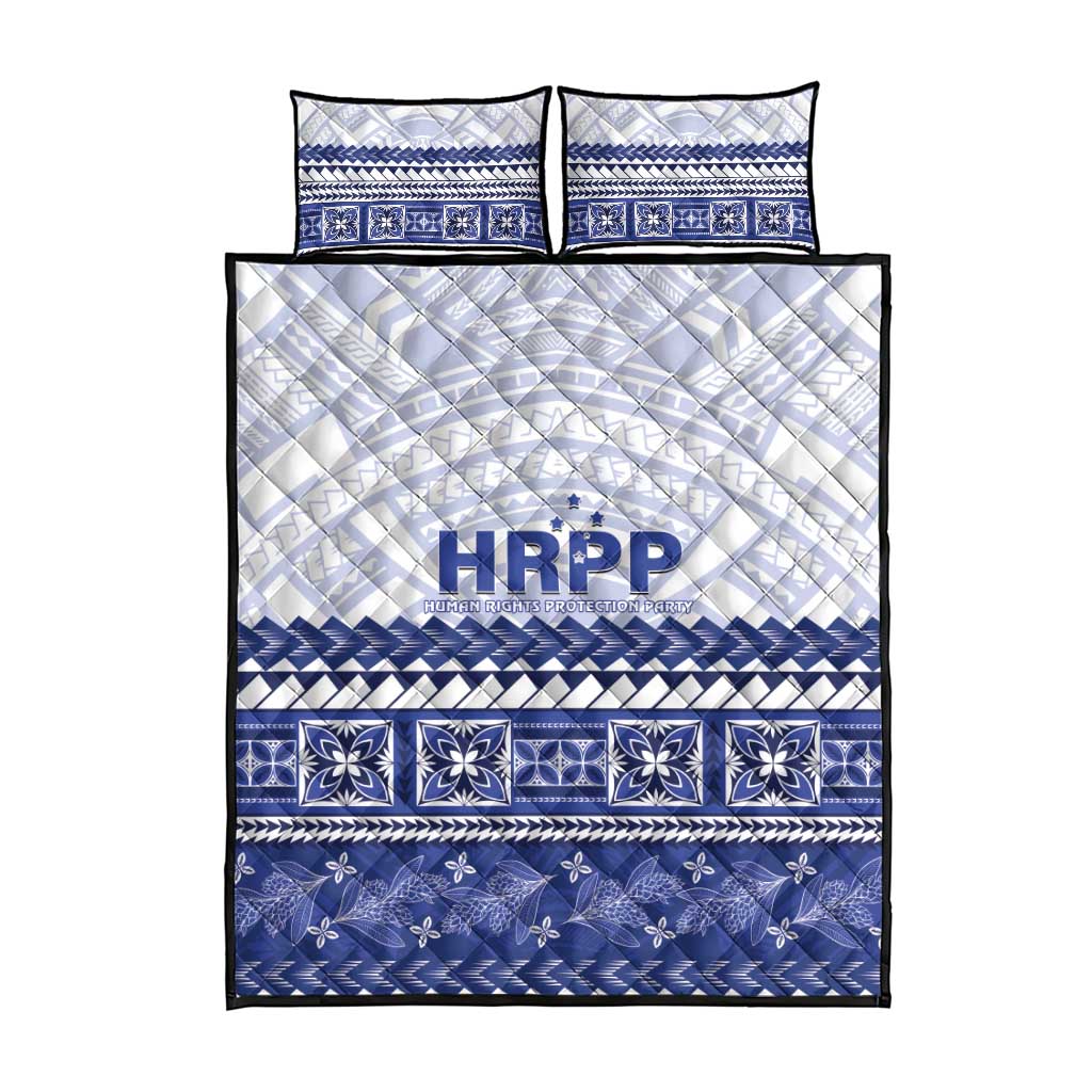 HRPP Samoa Siapo Quilt Bed Set Teuila Flowers Samoan Pattern - Polynesian Pride