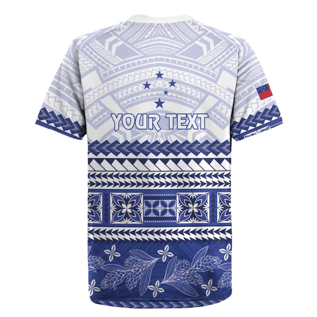 Personalised HRPP Samoa Siapo Rugby Jersey Teuila Flowers Samoan Pattern LT14 - Polynesian Pride