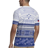 Personalised HRPP Samoa Siapo Rugby Jersey Teuila Flowers Samoan Pattern LT14 - Polynesian Pride