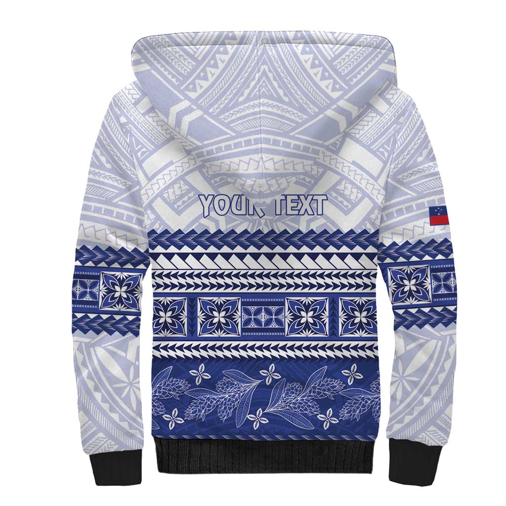 Personalised HRPP Samoa Siapo Sherpa Hoodie Teuila Flowers Samoan Pattern LT14 - Polynesian Pride