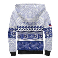 Personalised HRPP Samoa Siapo Sherpa Hoodie Teuila Flowers Samoan Pattern LT14 - Polynesian Pride