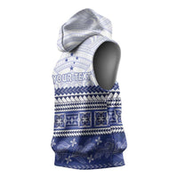 Personalised HRPP Samoa Siapo Sleeveless Hoodie Teuila Flowers Samoan Pattern LT14 - Polynesian Pride