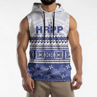 Personalised HRPP Samoa Siapo Sleeveless Hoodie Teuila Flowers Samoan Pattern LT14 - Polynesian Pride