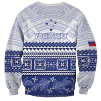 Personalised HRPP Samoa Siapo Sweatshirt Teuila Flowers Samoan Pattern LT14 - Polynesian Pride