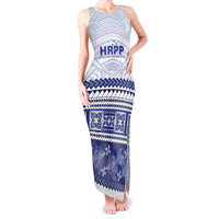 Personalised HRPP Samoa Siapo Tank Maxi Dress Teuila Flowers Samoan Pattern - Polynesian Pride