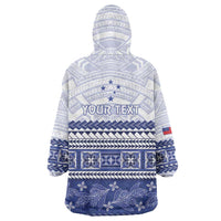 Personalised HRPP Samoa Siapo Wearable Blanket Hoodie Teuila Flowers Samoan Pattern LT14 - Polynesian Pride