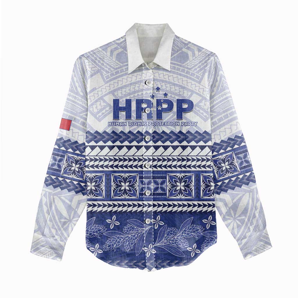 Personalised HRPP Samoa Siapo Women Casual Shirt Teuila Flowers Samoan Pattern - Polynesian Pride