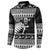 New Zealand Christmas Rugby Personalised Button Sweatshirt Meri Kirihimete All Black Maori - Polynesian Pride