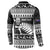 New Zealand Christmas Rugby Personalised Button Sweatshirt Meri Kirihimete All Black Maori - Polynesian Pride