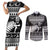 New Zealand Christmas Rugby Personalised Couples Matching Short Sleeve Bodycon Dress and Long Sleeve Button Shirt Meri Kirihimete All Black Maori - Polynesian Pride