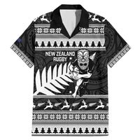 New Zealand Christmas Rugby Personalised Family Matching Mermaid Dress and Hawaiian Shirt Meri Kirihimete All Black Maori - Polynesian Pride