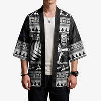 New Zealand Christmas Rugby Personalised Kimono Meri Kirihimete All Black Maori - Polynesian Pride