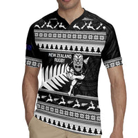 New Zealand Christmas Rugby Personalised Rugby Jersey Meri Kirihimete All Black Maori - Polynesian Pride