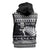 New Zealand Christmas Rugby Personalised Sleeveless Zip Hoodie Meri Kirihimete All Black Maori - Polynesian Pride