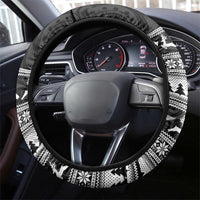 New Zealand Christmas Rugby Steering Wheel Cover Meri Kirihimete All Black Maori - Polynesian Pride
