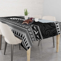 New Zealand Christmas Rugby Personalised Tablecloth Meri Kirihimete All Black Maori - Polynesian Pride