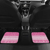 New Zealand Christmas Rugby Personalised Car Mats Meri Kirihimete All Black Maori Pink Version - Polynesian Pride