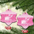 New Zealand Christmas Rugby Personalised Ceramic Ornament Meri Kirihimete All Black Maori Pink Version - Polynesian Pride