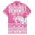 New Zealand Christmas Rugby Personalised Family Matching Long Sleeve Bodycon Dress and Hawaiian Shirt Meri Kirihimete All Black Maori Pink Version - Polynesian Pride