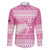 New Zealand Christmas Rugby Personalised Family Matching Puletasi and Hawaiian Shirt Meri Kirihimete All Black Maori Pink Version - Polynesian Pride