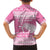 New Zealand Christmas Rugby Personalised Kid Hawaiian Shirt Meri Kirihimete All Black Maori Pink Version - Polynesian Pride